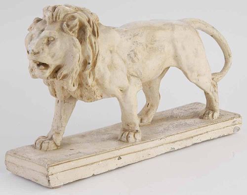Barye Plaster Bronze of a Lion