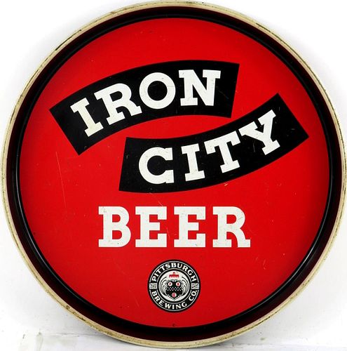1935 Iron City Beer 12" Serving Tray Pittsburgh Pennsylvania