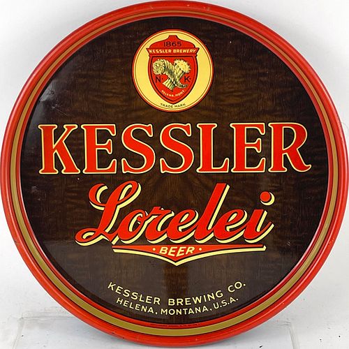 1933 Kessler Lorelei Beer 13" Serving Tray Helena Montana