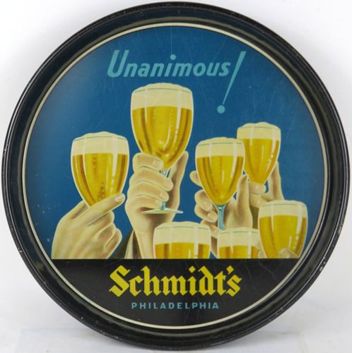 1938 Schmidt's Philadelpia Beer 13" Serving Tray Philadelphia Pennsylvania