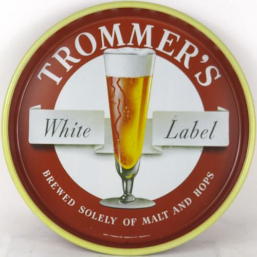 1947 Trommer's White Label Beer 13" Serving Tray Brooklyn New York