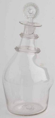 Blown Glass Bottle with Stopper