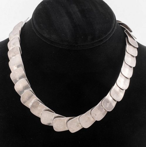 Vintage Mexican Silver Choker Necklace