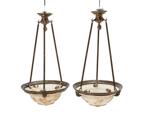 A pair of French chandeliers