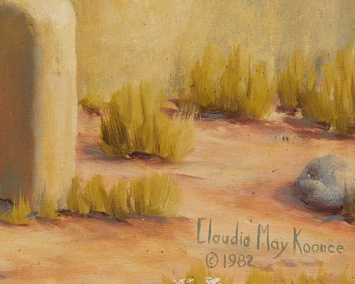 Claudia May Koonce-Hanson (20th Century), "Taos Elders," 1982, 18" H x 24" W
