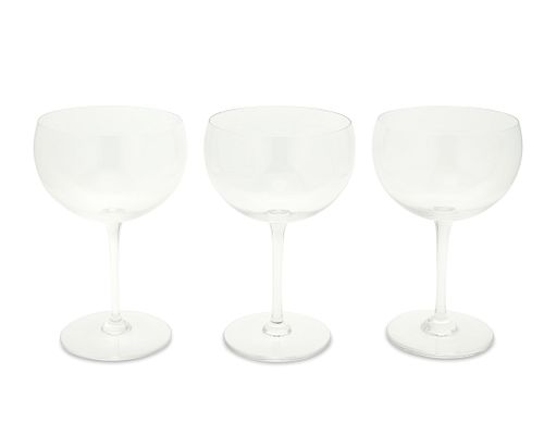 A set of Baccarat crystal wine glasses