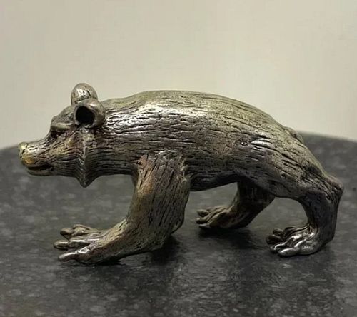 Cartier Sterling Silver Animal Kingdom Bear Miniature