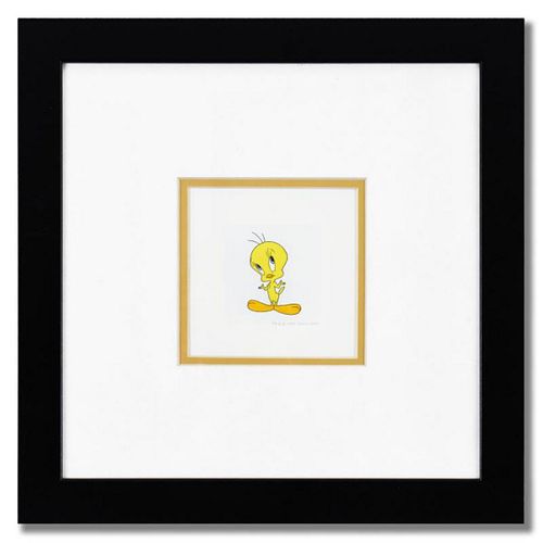 "Tweety Bird" Framed Limited Edition Etching with Hand-Tinted Color Numbered with Letter of Authenticity