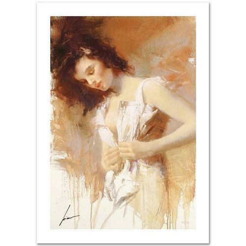 Pino (1939-2010), "White Camisole" Hand Signed Limited Edition with Certificate of Authenticity.
