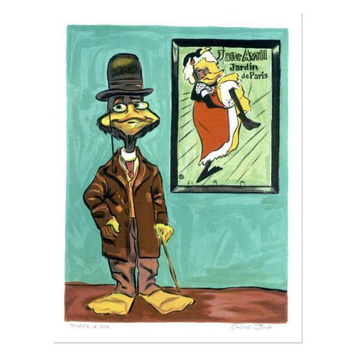 Chuck Jones "Toulouse Le Duck" Hand Signed Limited Edition Fine Art Stone Lithograph.
