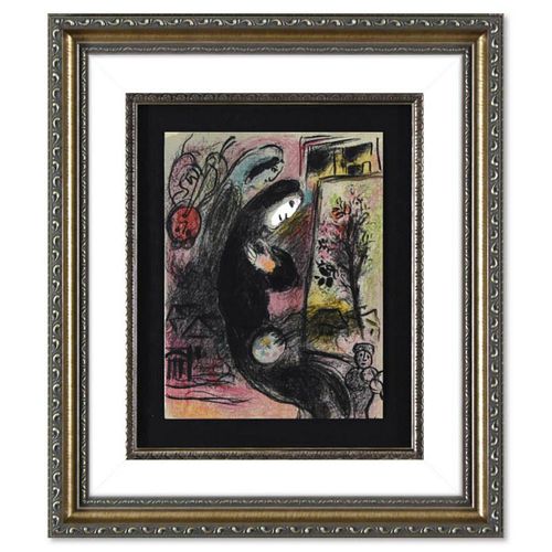 Marc Chagall (1887-1985), "Inspiration" Framed Lithograph on Paper, with Letter of Authenticity.