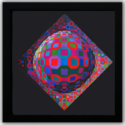 Victor Vasarely- Heliogravure Print "Planetary"