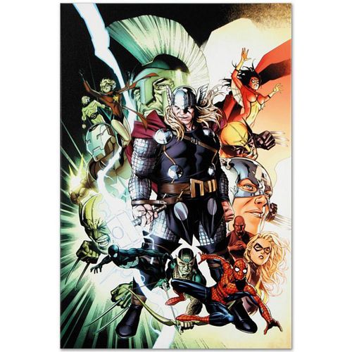 Marvel Comics "Free Comic Book Day 2009 Avengers #1" Numbered Limited Edition Giclee on Canvas by Jim Cheung with COA.