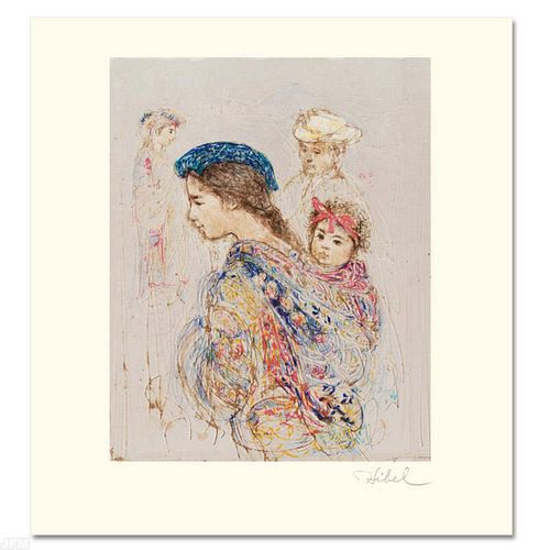 "Guatemalan Mother and Baby" Limited Edition Lithograph by Edna Hibel (1917-2014), Numbered and Hand Signed with Certificate of Authenticity.