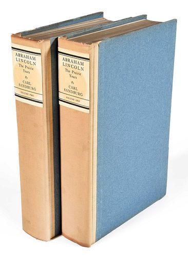 Abraham Lincoln: The Prairie Years, Two Volumes, Rare Presentation Copies