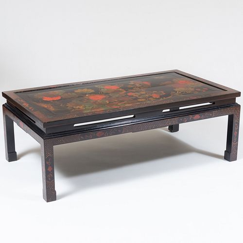 Chinese Polychrome Lacquer Low Table