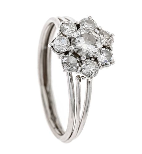 Old-cut diamond flower ring WG 585/000 