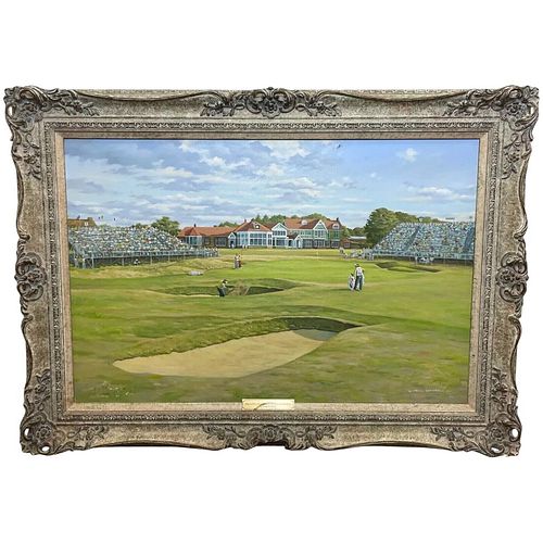 MUIRFIELD GOLF THE OPEN CHAMPIONSHIP OIL PAINTING