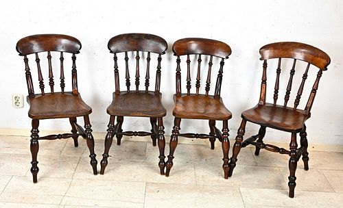 Set of 4 Winsor chairs, England