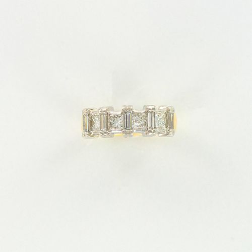 Princess Cut Diamond Ring in 22K and Platinum setting
