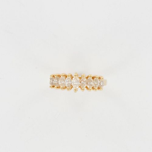 Designer Diamond 14K Yellow Gold Ring