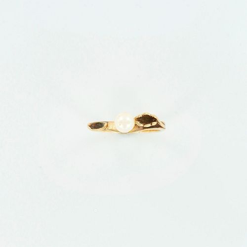 Vintage 14K Gold Pearl Ring