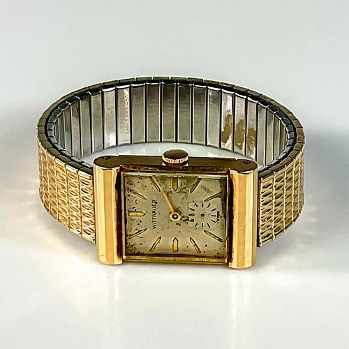Vintage Wittnauer Unisex 14K Gold Case Stretch Band Watch