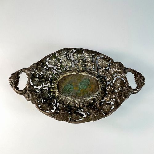 Norblin and Co. Pierced Silver Plated Footed Bowl