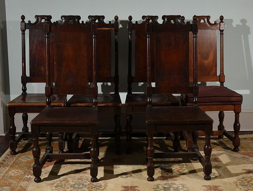 Six Dutch Baroque Style Dining Chairs