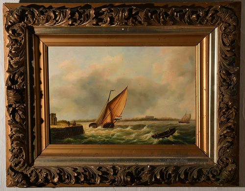 Dutch Style Seascape, oil on canvas