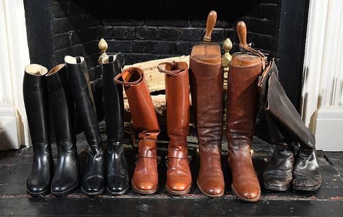Group of Vintage Equestrian Riding Boots