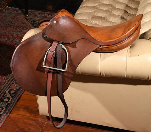 English Leather Saddle by Barnsby & Sons