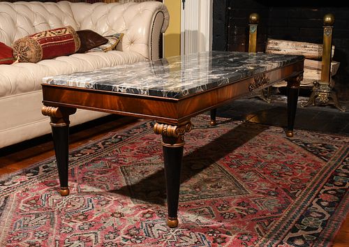 A Neoclassical Style Marble Coffee Table