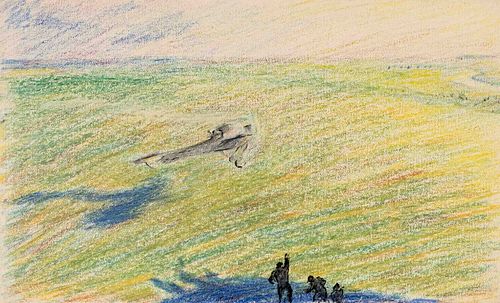 Focke, Wilhelm H. 1878 - Bremen - 1974. full-motion painting. 1912. colored pencil/paper,