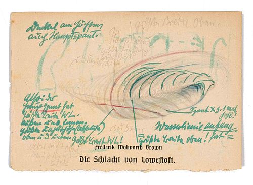 Focke, Wilhelm H. 1878 - Bremen - 1974. 7 fol. Boat construction designs and sketches. 1920s -