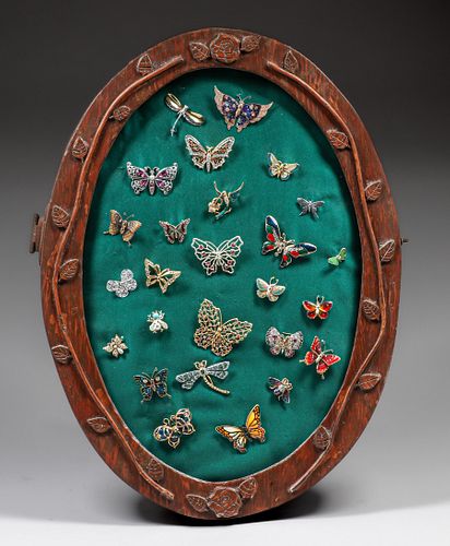 26 Vintage Costume Jewelry Butterflies Brooches c1950s
