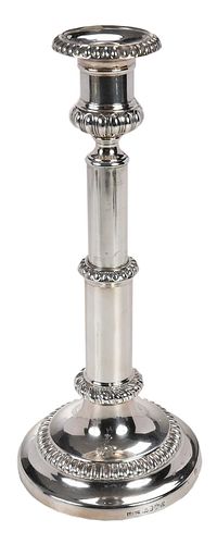 George III English Silver Telescoping Candlestick