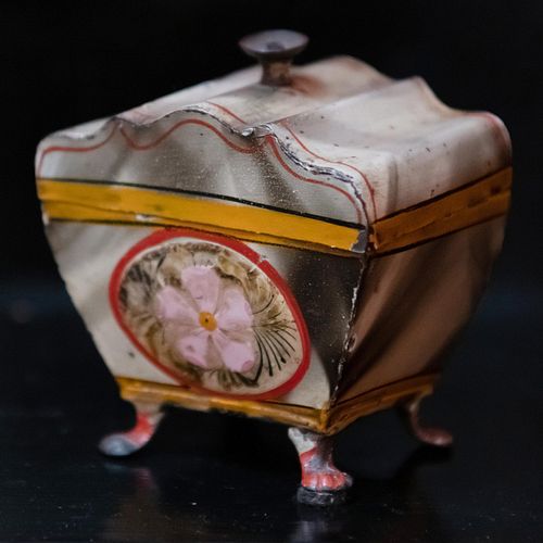 Miniature Dutch Tole Tea Caddy