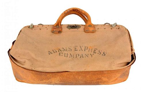 Adams Express Co. Leather Bag.