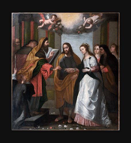 THE MARRIAGE OF THE VIRGIN OIL PAINTING