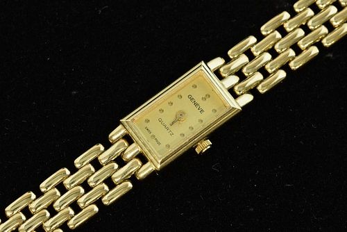 Ladies gold wrist watch strap stamped 15ct,