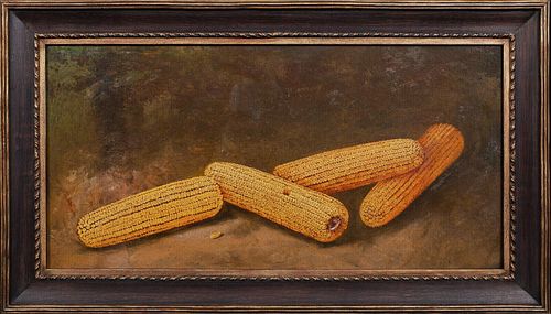 STUDY OF CORN ON THE COB OIL PAINTING