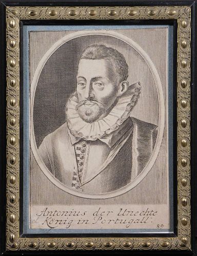 Antonius der Unechte Konig in Portugal: 17th Century Print