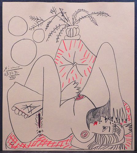 Style of Pablo Picasso:  Femme avec Plante