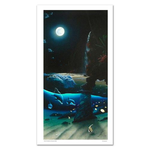 Island Paradise Limited Edition Giclee on Canvas (20" x 40") by renowned artist WYLAND, Numbered and Hand Signed with Certificate of Authenticity.