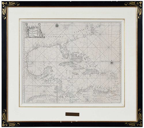 Pieter Goos - 17th Century Map of the Caribbean