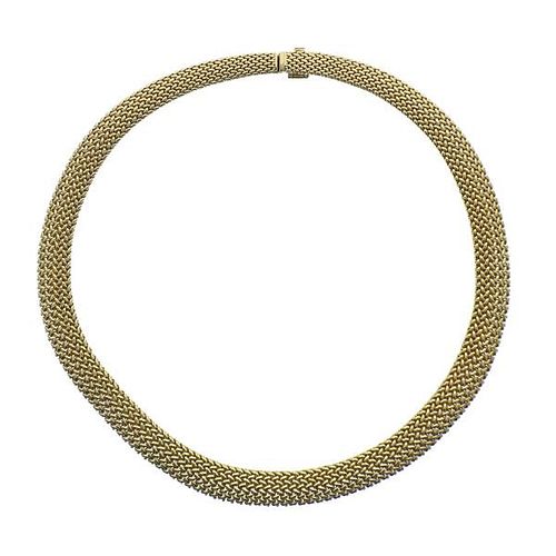 Tiffany &amp; Co Somerset 18k Gold Mesh Necklace