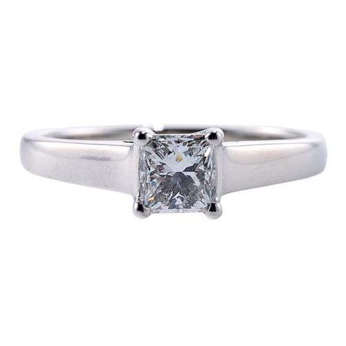 GIA 0.70ct I VS2 Square Diamond Platinum Engagement Ring