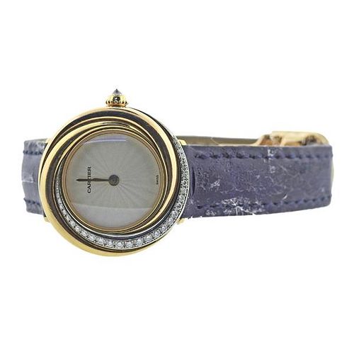 Cartier Trinity 18k Gold Diamond Watch 2357
