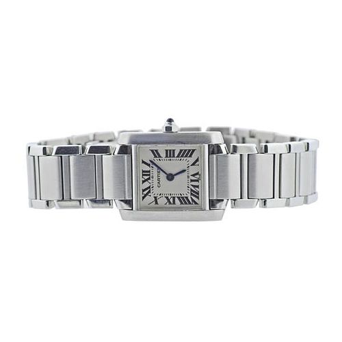 Cartier Tank Francaise Stainless Steel Quartz Watch 2300